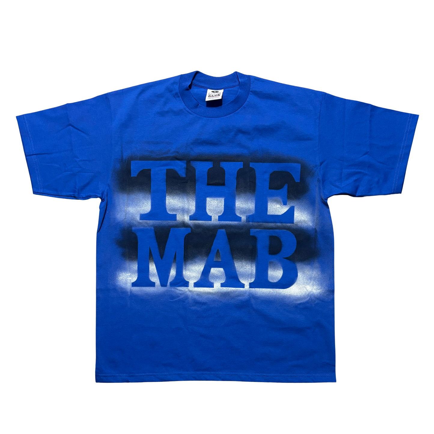 blue “the mab” t shirt